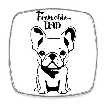 Frenchie Dad | Hundepapa | Französische Bulldogge - Viereckiger Kühlschrankmagnet - Weiß - Vorne