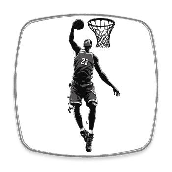 Dunking Basketballer Basketball Streetwear Design - Square fridge magnet - white - Front