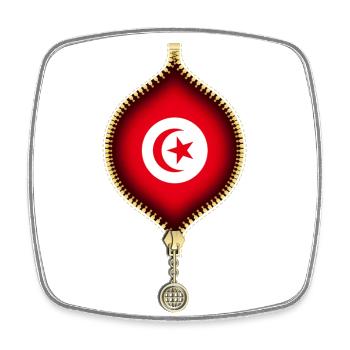 TUNISIA | FLAG | URBAN SYNTHETICS - Viereckiger Kühlschrankmagnet - Weiß - Vorne