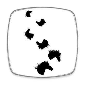 Horse Horse icon - Square fridge magnet - white - Front