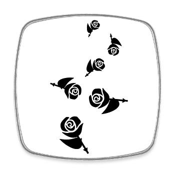 Symbole de l’icône rose - Magnet carré - blanc - Devant