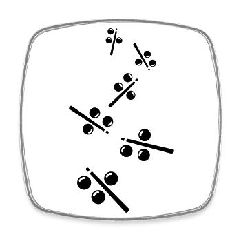 Billiards symbol icon - Square fridge magnet - white - Front