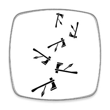Axe symbol Indian - Square fridge magnet - white - Front