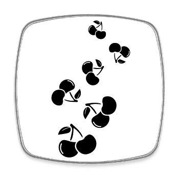 Cherry fruit - Square fridge magnet - white - Front