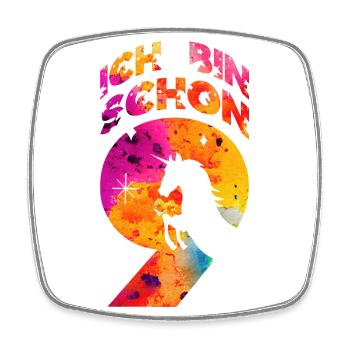 ICH BIN SCHON 9 EINHORN 9. GEBURTSTAG - Viereckiger Kühlschrankmagnet - Weiß - Vorne