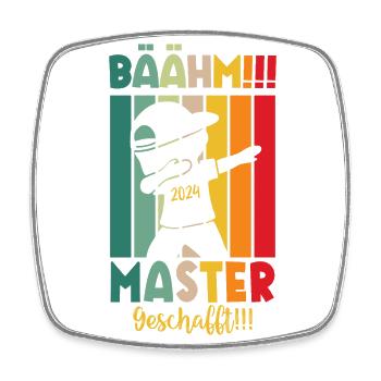 Master Masterabsolvent Masterabschluss Geschenk - Viereckiger Kühlschrankmagnet - Weiß - Vorne