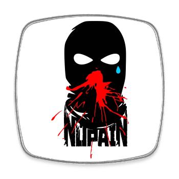 No Pain - Square fridge magnet - white - Front