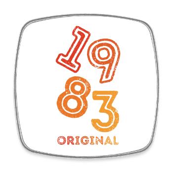 Original 1983 - Square fridge magnet - white - Front