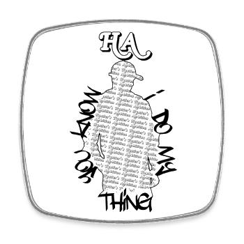 Hustler's Ambition Serie3 - Square fridge magnet - white - Front