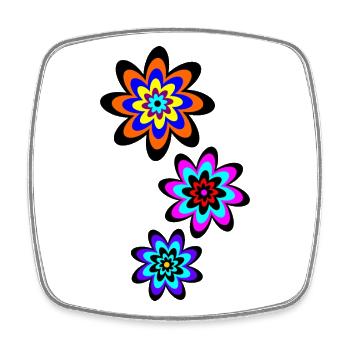 Down The Line - Square fridge magnet - white - Front