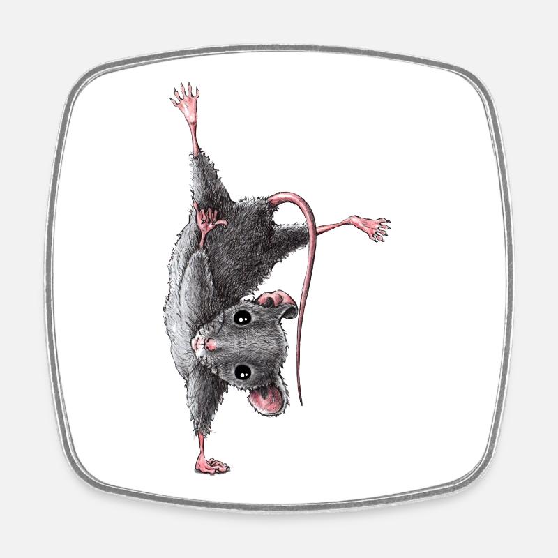 Mouse - Square fridge magnet - white