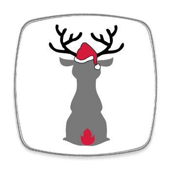 weihnachten - Viereckiger Kühlschrankmagnet - Weiß - Vorne