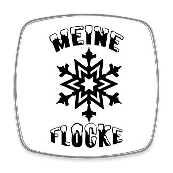 Meine Flocke Schnee Winter Liebe Geschenk - Viereckiger Kühlschrankmagnet - Weiß - Vorne
