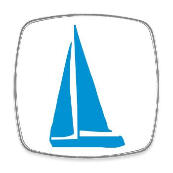 Design amusant pour les marins - Magnet carré - blanc - Devant