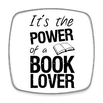 Power of a Book Lover Buch Lesen Geschenk - Viereckiger Kühlschrankmagnet - Weiß - Vorne