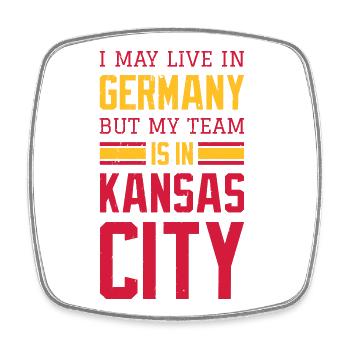 Kansas City - Viereckiger Kühlschrankmagnet - Weiß - Vorne