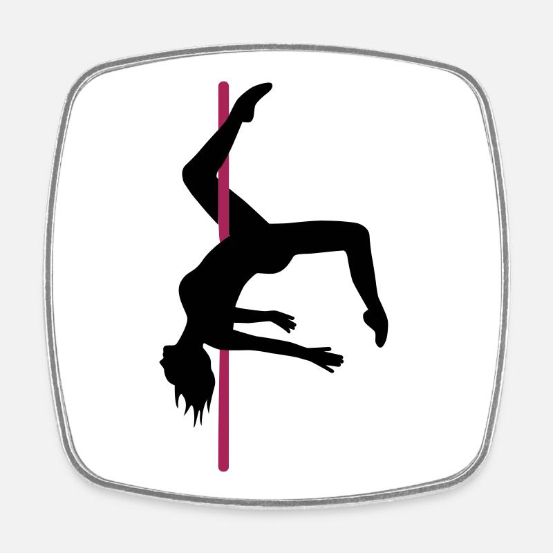 Poledance Scorpio - Viereckiger Kühlschrankmagnet - Weiß