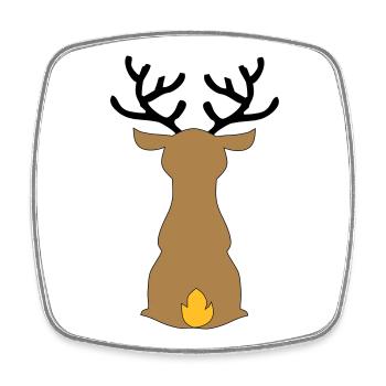 Weihnachten - Viereckiger Kühlschrankmagnet - Weiß - Vorne