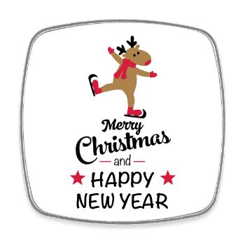 Weihnachten - Viereckiger Kühlschrankmagnet - Weiß - Vorne