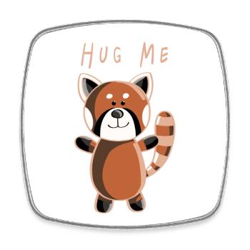 Hug Me Roter Panda - Pandas - Tier - Tiere - Viereckiger Kühlschrankmagnet - Weiß - Vorne