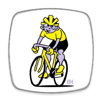 Cyclist - Cycling - Square fridge magnet - white - Front