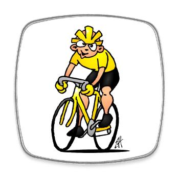 Cyclist - Cycling - Square fridge magnet - white - Front