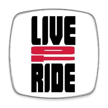 biker - Square fridge magnet - white - Front