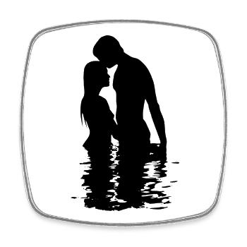 Paar Beziehung Geschenk Valentinstag - Viereckiger Kühlschrankmagnet - Weiß - Vorne