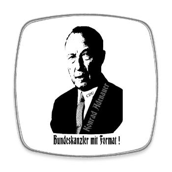 Adenauer,Chancellor,Chancellor,Germany,Politics - Square fridge magnet - white - Front