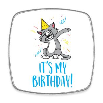 C'est mon anniversaire - Magnet carré - blanc - Devant