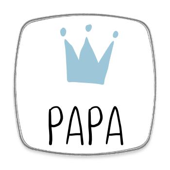 Papa Krone - Best Dad - Square fridge magnet - white - Front