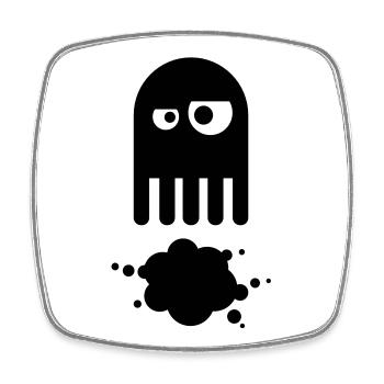 octopus - Viereckiger Kühlschrankmagnet - Weiß - Vorne