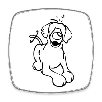 Labrador Retriever - dog - Lab - Square fridge magnet - white - Front