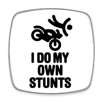 I do my own stunts Motorrad Kreuzer unfall biker - Viereckiger Kühlschrankmagnet - Weiß - Vorne