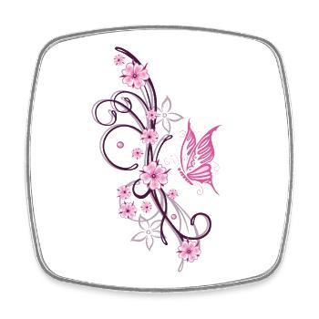Cherry Blossom Flowers Spring Sakura - Square fridge magnet - white - Front