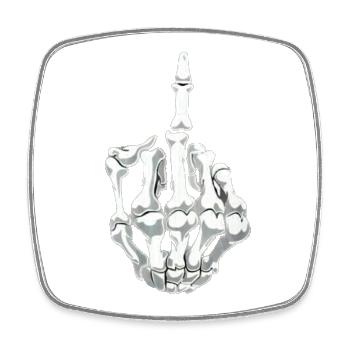 Skeleton Finger - Square fridge magnet - white - Front