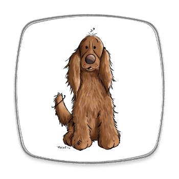 Cocker Spaniel mach Sitz - Viereckiger Kühlschrankmagnet - Weiß - Vorne