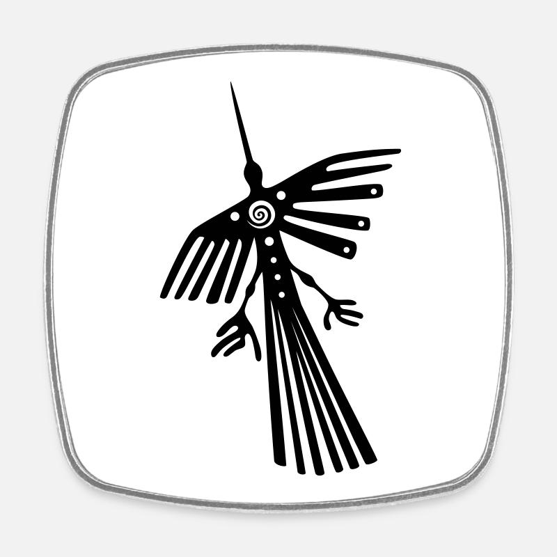 Lignes de Nazca, condor - Magnet carré - blanc