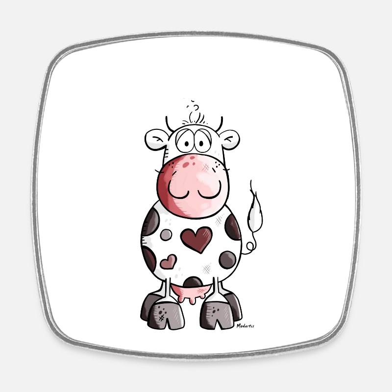 Mooo Vache - Magnet carré - blanc