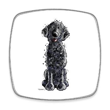 Süßer Curly Coated Retriever - Hund - Hunde - Tier - Viereckiger Kühlschrankmagnet - Weiß - Vorne