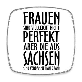 Frauen aus Sachsen - Viereckiger Kühlschrankmagnet - Weiß - Vorne