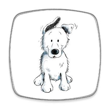 Weißer Schäferhund | Schweizer Schäferhund - Viereckiger Kühlschrankmagnet - Weiß - Vorne