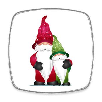 little cute imp friends for christmas - Square fridge magnet - white - Front