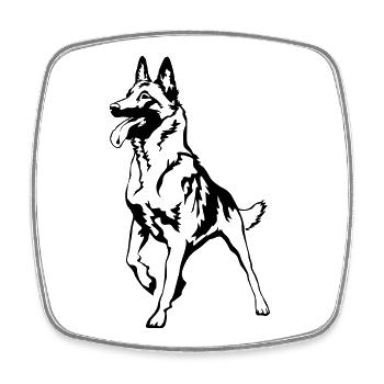 Malinois - Square fridge magnet - white - Front