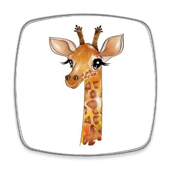 Zeichnung einer niedlichen Giraffe - Viereckiger Kühlschrankmagnet - Weiß - Vorne
