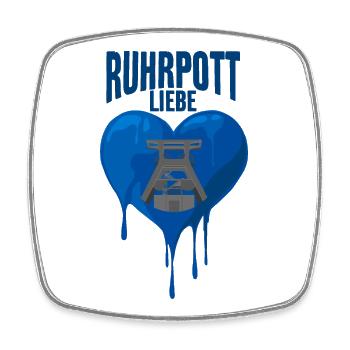RUHRPOTT LIEBE RUHRGEBIET POTT ZECHE - Viereckiger Kühlschrankmagnet - Weiß - Vorne