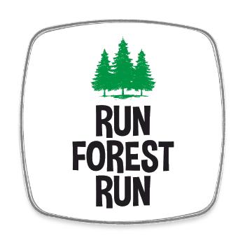 Run Forest Run - Magnet carré - blanc - Devant