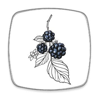 Blackberries Autumn Sticker - Square fridge magnet - white - Front