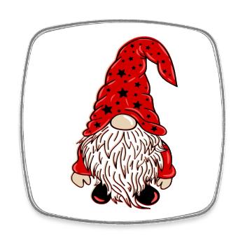 Christmas Gnome Xmas Gnom - Square fridge magnet - white - Front