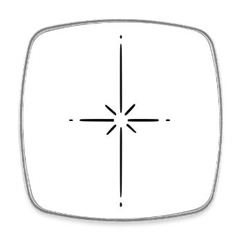 Star - Square fridge magnet - white - Front